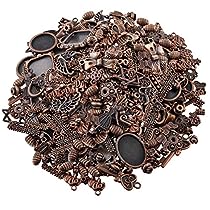 Heather's CF 6mm Leather Cord End Caps for NecklacesMaking Round Barrel Loop Cord Ends for Bracelet Jewelry DIY Craft Making 50pcs, Women's, Size: One