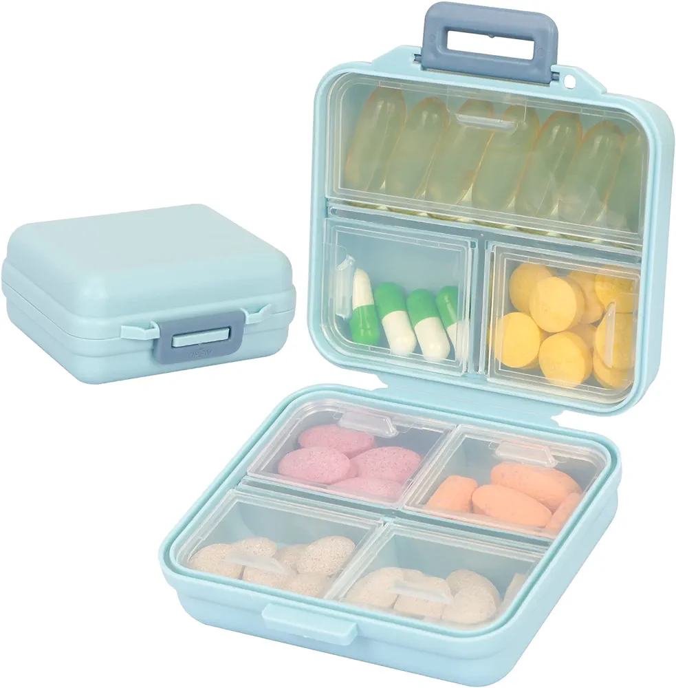 2pcs Clear Rectangle Plastic Storage Case 10 Slots per Organizer Vitamine  Medicine Pill Container Jewelry Bead Findings Storage Box 